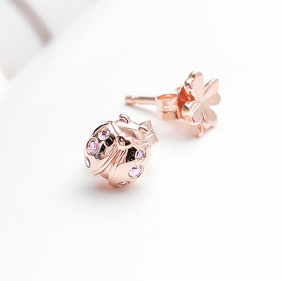 🔔Pandora Clover & Ladybird Stud Earrings - Picture 2 of 5